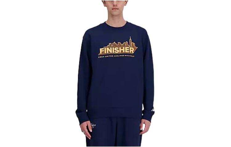 New Balance New Balance United Airlines NYC Half Finisher French Terry Crew Sweatshirt Men's Marine Blue