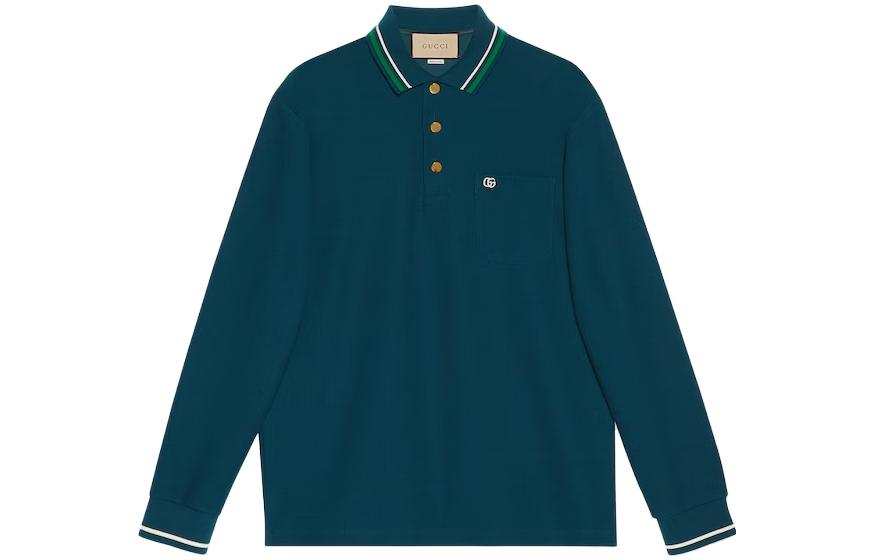 GUCCI Polo Shirt Men's Dark Blue