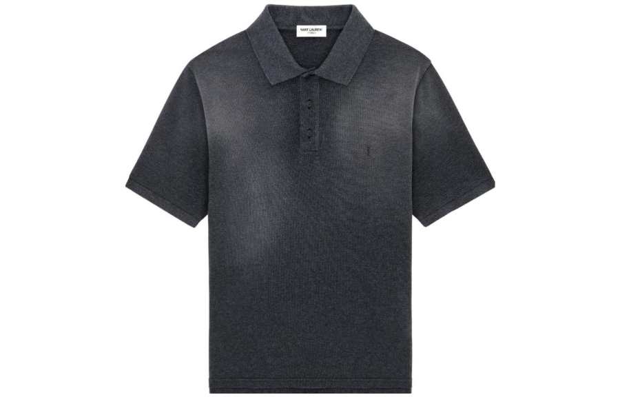 SAINT LAURENT Polo Shirt Men's Dark Gray