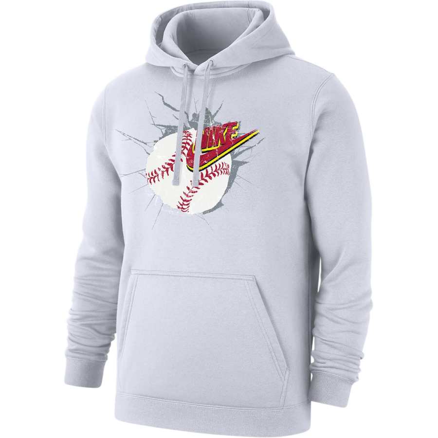 Nike Nike Sportswear Club Fleece Men's Baseball Hoodie Sweatshirt Men's White