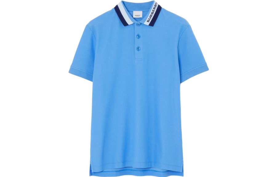 Burberry Polo Shirt Men's Azure Blue