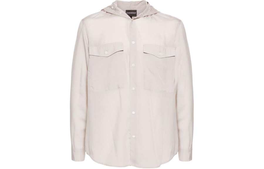 EMPORIO ARMANI SS24 Shirt Men's Nickel Gray