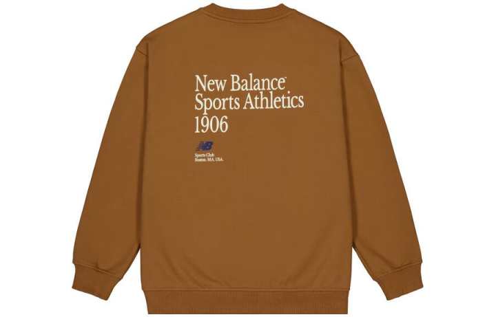 New Balance New Balance Sweatshirts Men's Brown Crew Neck Moderate Regular