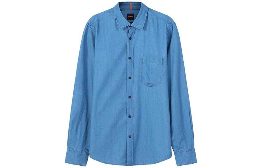 HUGO BOSS Shirt Men's Denim Blue