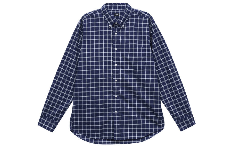 UNIQLO Shirts Unisex Navy Blue Polo Collar Moderate Other