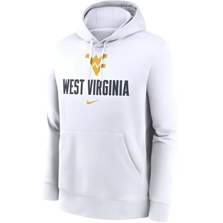 Nike Nike College West Virginia Mountaineers Primetime Club Campus Sweatshirt Men's White