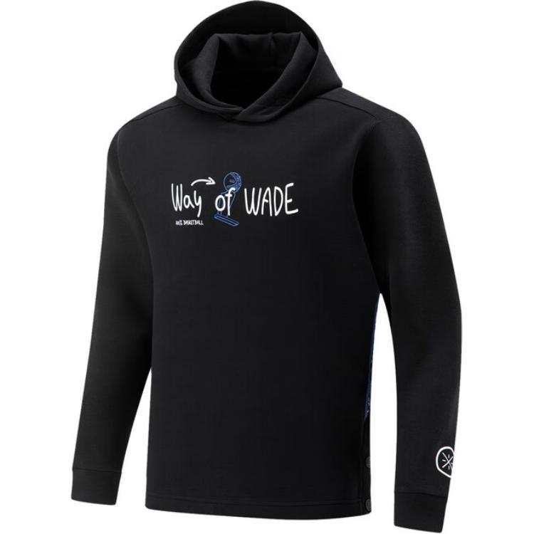Li-Ning Li Ning Sweatshirts Unisex Black Hooded Moderate Regular