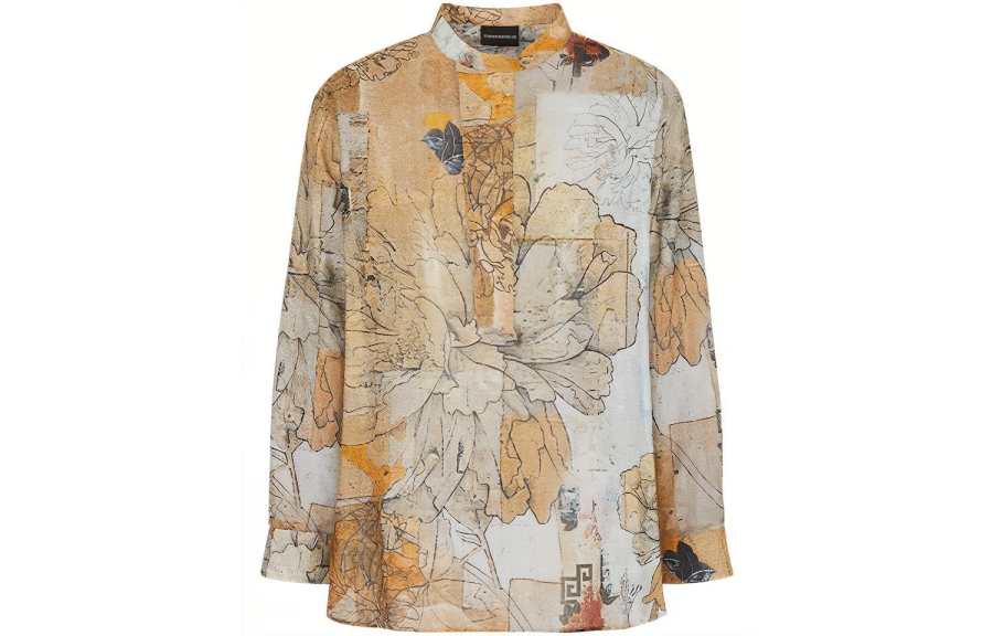 EMPORIO ARMANI Shirts Men's Multicolor Stand Collar Moderate Other