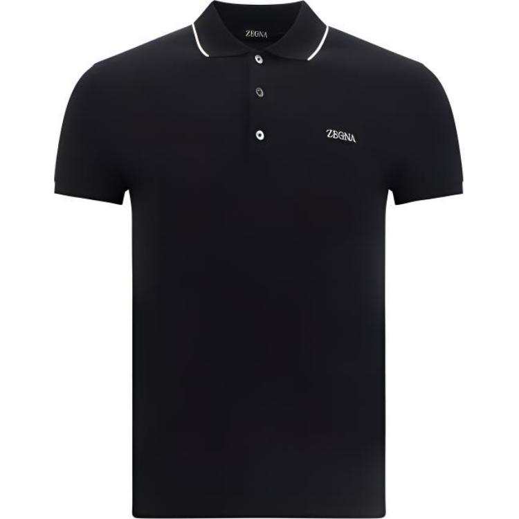 Ermenegildo Zegna Polo Shirt Men's Black