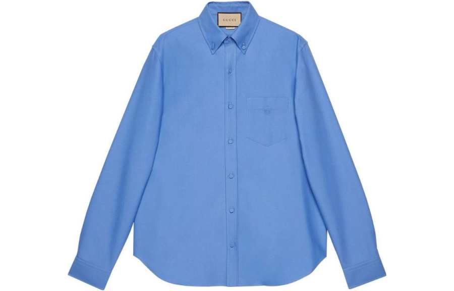 GUCCI Shirts Men's Blue Moderate Other