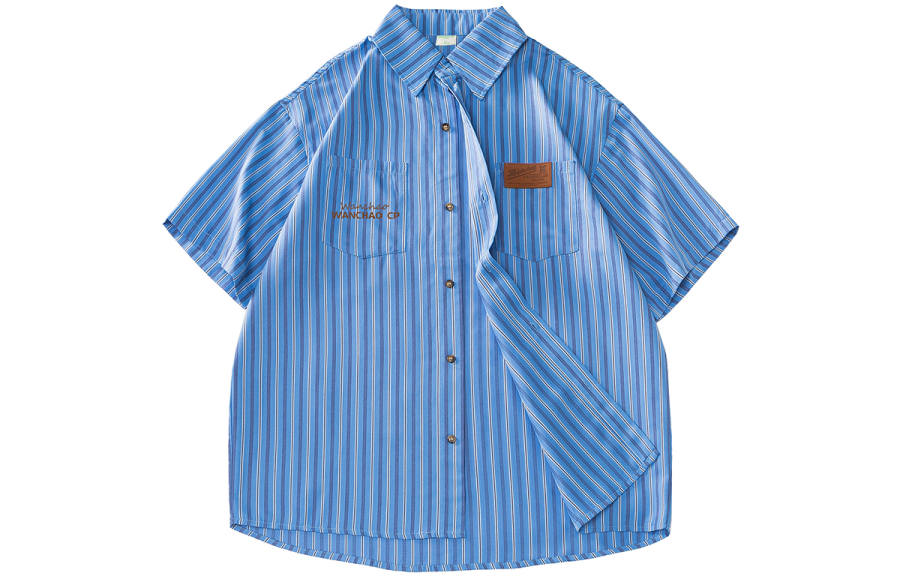 WANCHAO CP Shirts Unisex Square Collar Moderate Workwear