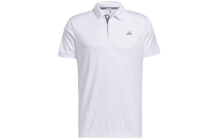 Adidas Adidas Polo Shirts Men's White Polo Collar Moderate Straight Fit
