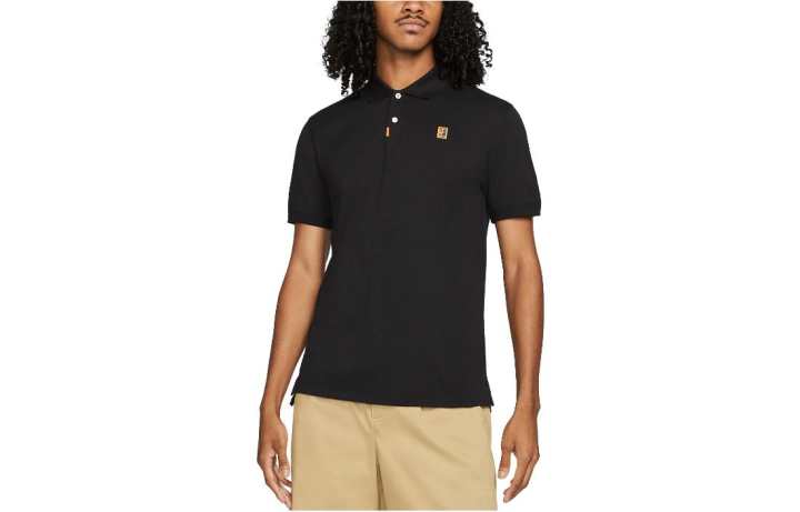 Nike Nike Polo Shirts Men's Black Polo Collar Moderate Straight Fit