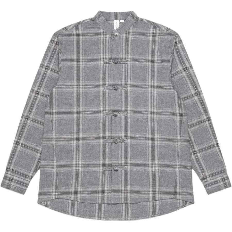 CLOT Life Is A Game Series Shirts Unisex Gray Stand Collar Moderate Shirt