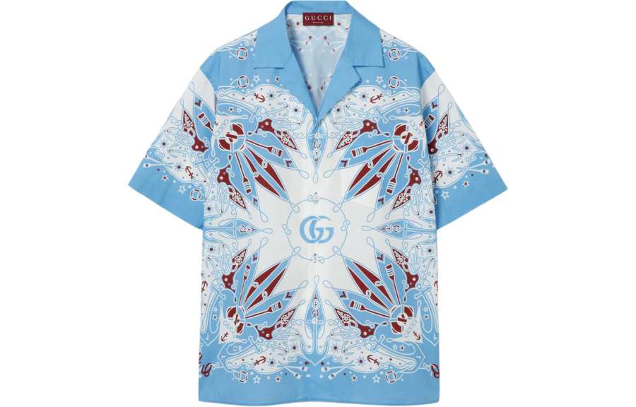 GUCCI Lido Shirt Men's Light Blue