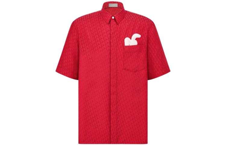 DIOR DIOR Shirts Men's Red Lapel Moderate Other