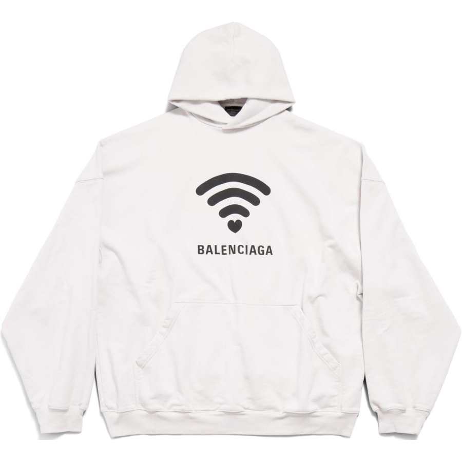 Balenciaga FW24 LO_VE Sweatshirt Loose Fit Unisex White