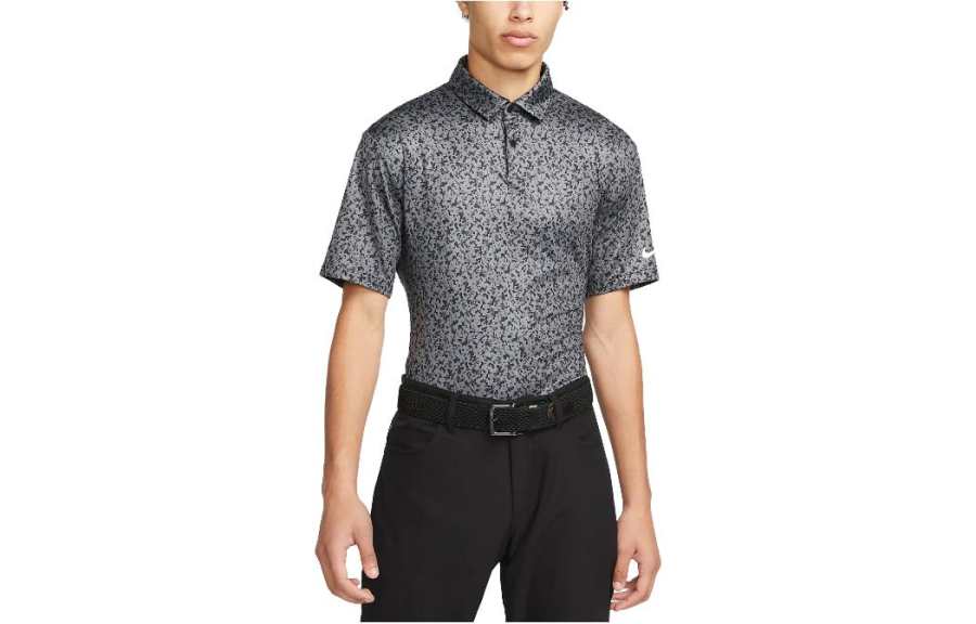 Nike Nike Polo Shirts Men's Black Polo Collar Moderate Straight Fit