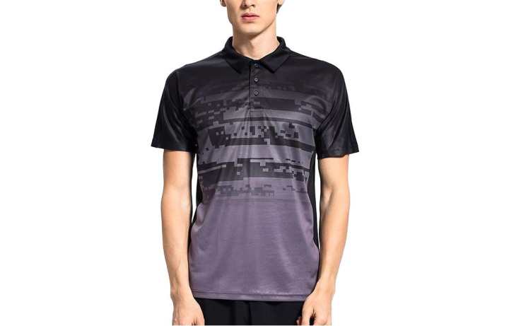 Adidas Adidas Polo Shirts Men's Purple Polo Collar Moderate Straight Fit