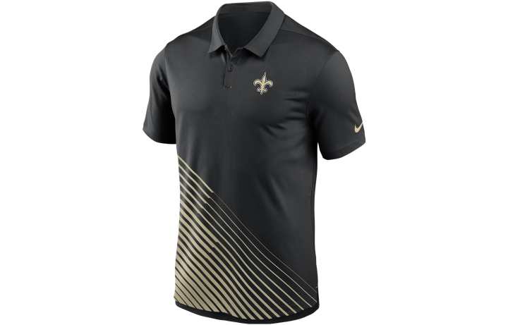 Nike Nike Dri Fit Yard Line NFL New Orleans Saints Polo Shirt Men's Black