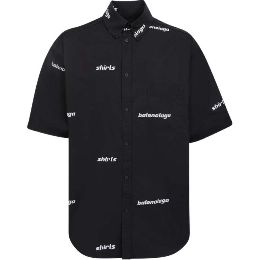 Balenciaga Shirt Regular Fit Men's Black