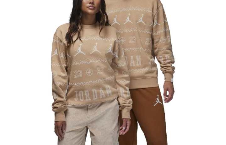 Jordan Jordan Essentials Holiday Sweatshirt Unisex Khaki