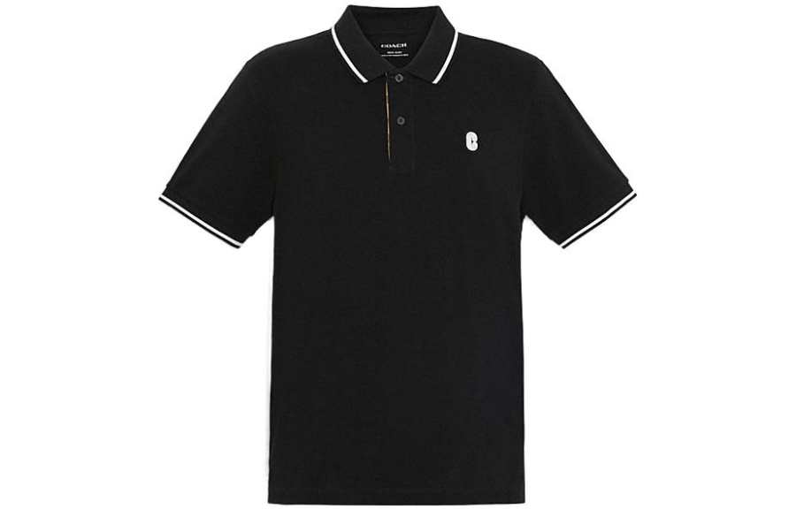 COACH COACH FW22 Polo Shirt Men's Black