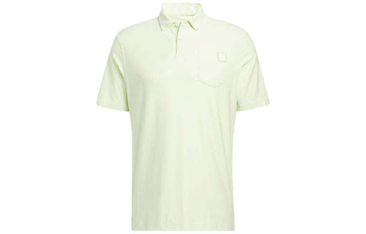 Adidas Adidas Polo Shirts Men's Green Polo Collar Moderate Straight Fit