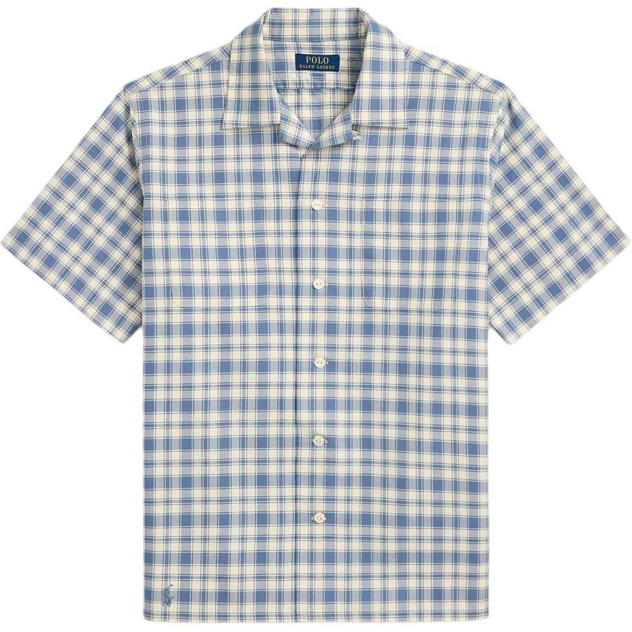 Polo Ralph Lauren Shirt Classic Version Men's Cream Blue