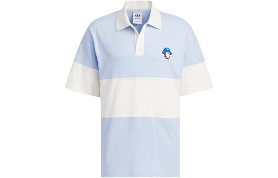 Adidas Originals Monkey Kingdom SS23 Polo Shirt Men's Light Pink Blue