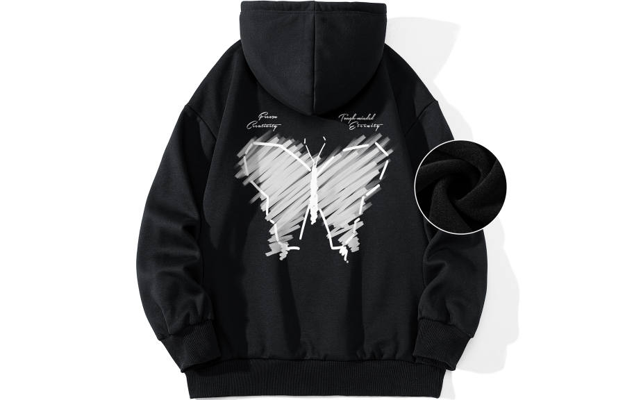 FREO3N Sweatshirts Unisex Hooded Thickened Regular