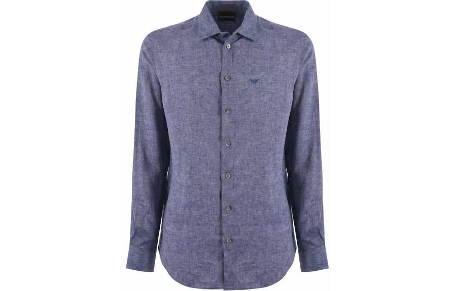 EMPORIO ARMANI Guru Collar Chambray Shirt