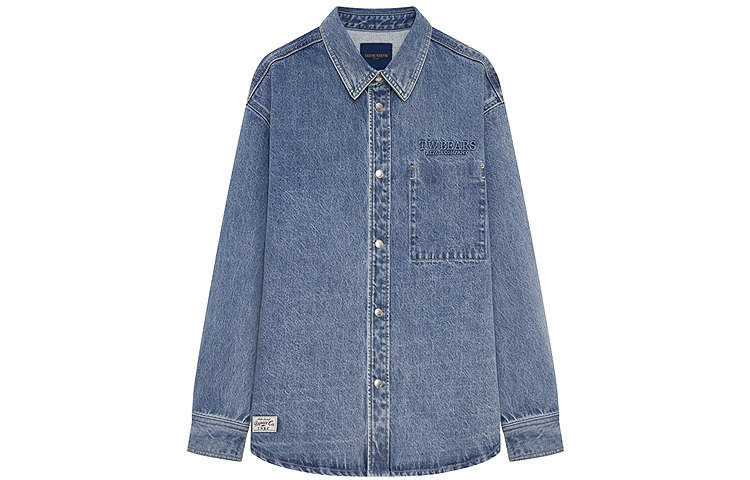 Teenie Weenie Men Denim Collection Shirt Unisex Blue
