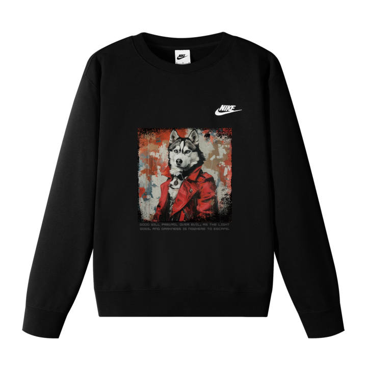 Nike Nike Sweatshirts Unisex Black Crew Neck Moderate Regular