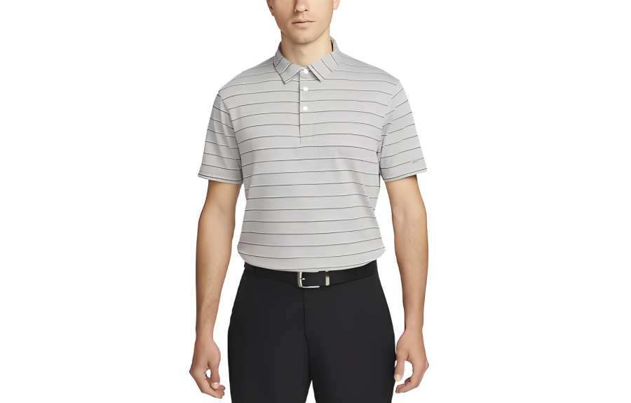 Nike Nike Polo Shirts Men's Light Gray Polo Collar Moderate Straight Fit