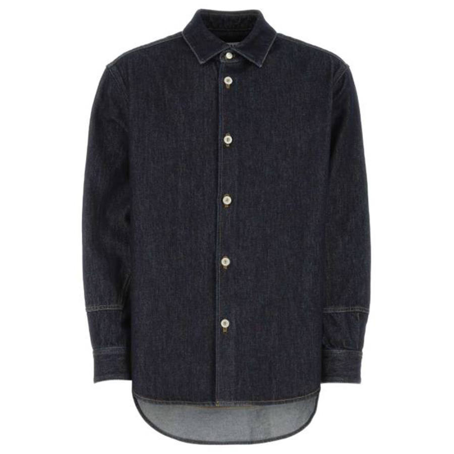 LOEWE LOEWE Shirts Men's Blue Lapel Moderate Other