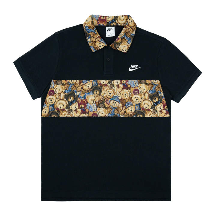 Nike Nike Polo Shirts Unisex Black Polo Collar Moderate Straight Fit