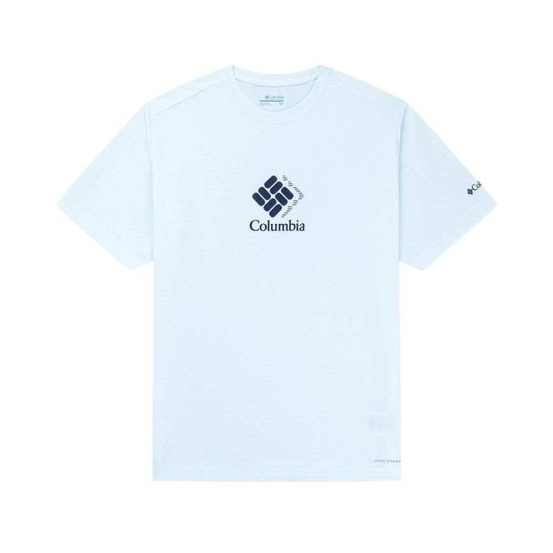 Columbia T Shirts Men's Blue Crew Neck Moderate
