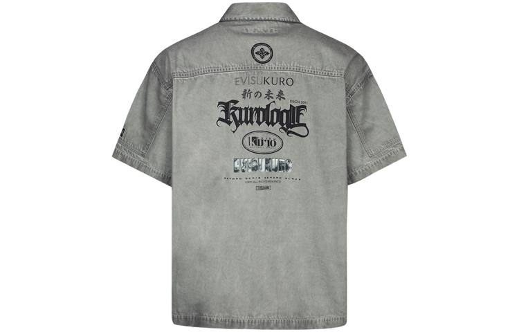 EVISU Shirts Men's Light Gray Polo Collar Moderate Other