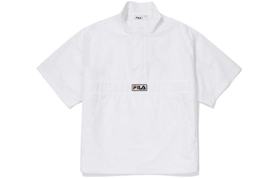 FILA Shirts Men's White Stand Collar Moderate Other