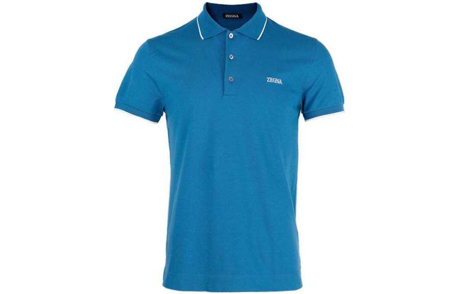 Ermenegildo Zegna SS23 Polo Shirt Men's Light Blue