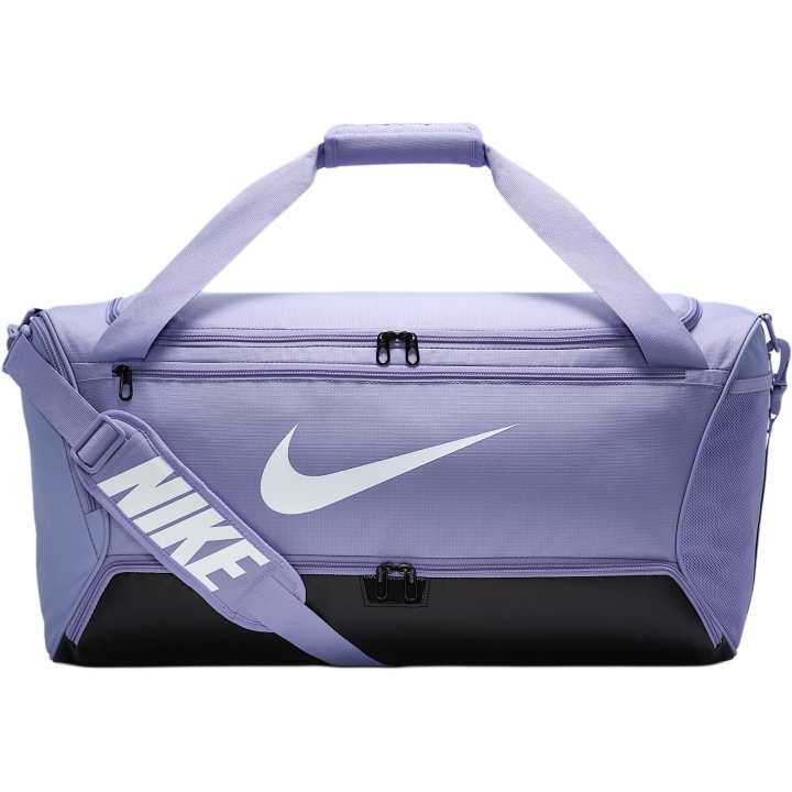 Nike Nike Brasilia Polyester One Shoulder Crossbody Handheld Travel Bag 60L Unisex Light Purple