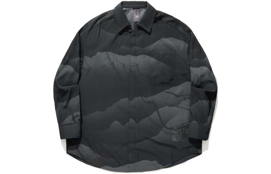 Li-Ning Li Ning x CHENGLONG,LIANMINGKUAN Shirt Men's Black All Over Print