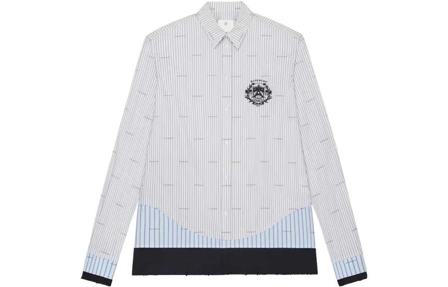 Givenchy Givenchy Logo Detailed Panelled Shirt