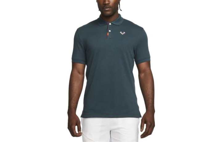 Nike Nike Polo Shirts Men's Peacock Green Polo Collar Moderate Straight Fit