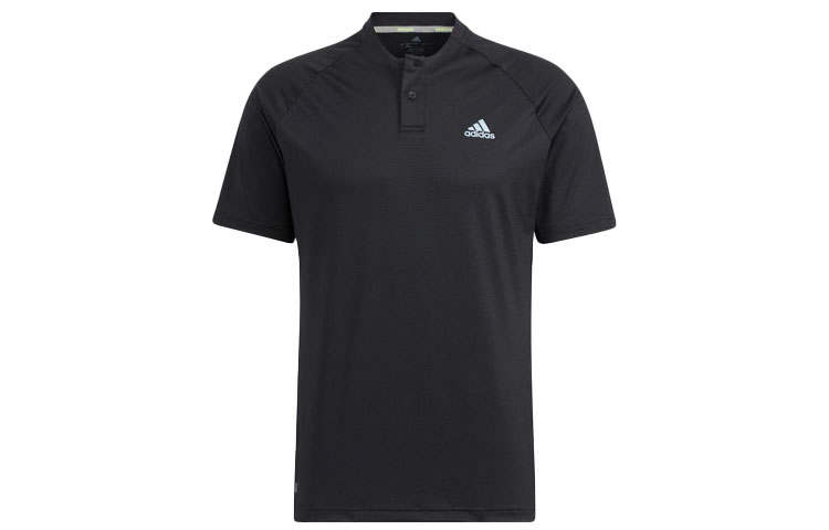 Adidas Adidas Polo Shirts Men's Black Crew Neck Moderate Straight Fit