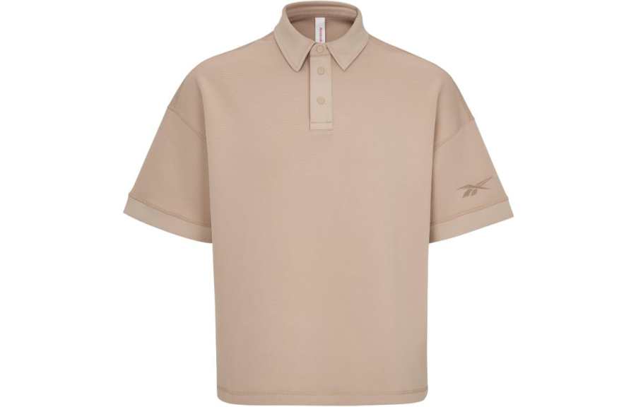 Reebok Polo Shirts Unisex Khaki Moderate Straight Fit