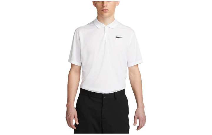 Nike Nike Polo Shirts Men's White Polo Collar Moderate Straight Fit