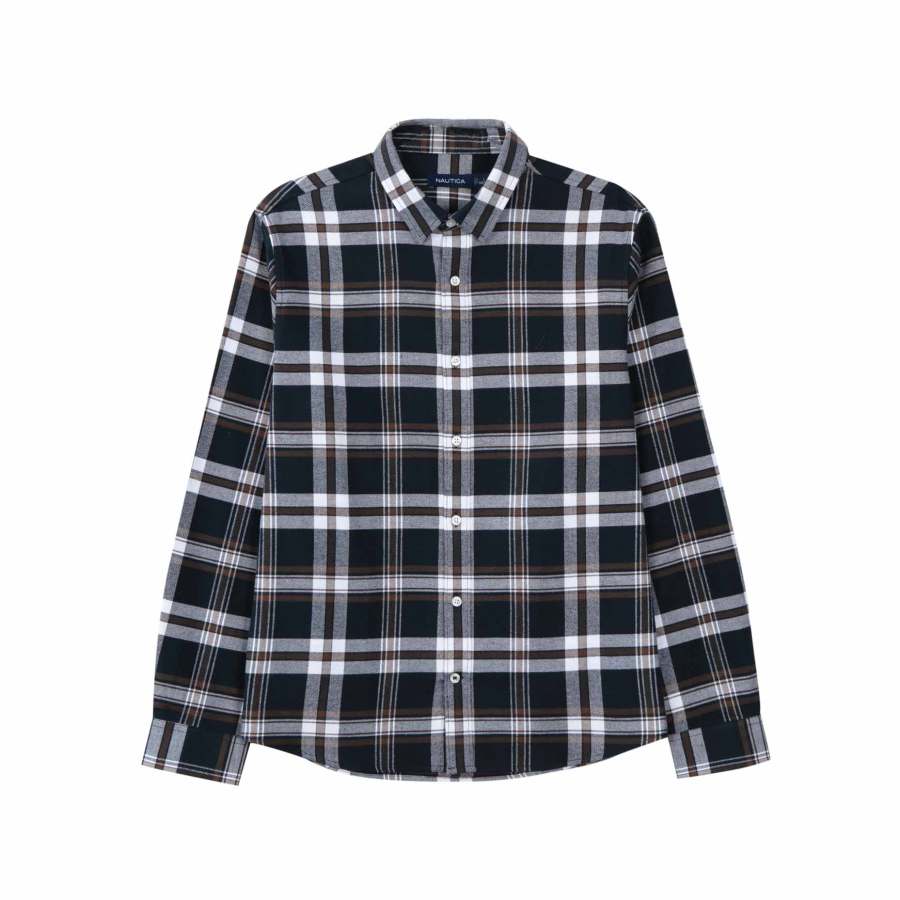 NAUTICA Shirts Men's Lapel Moderate Rugby