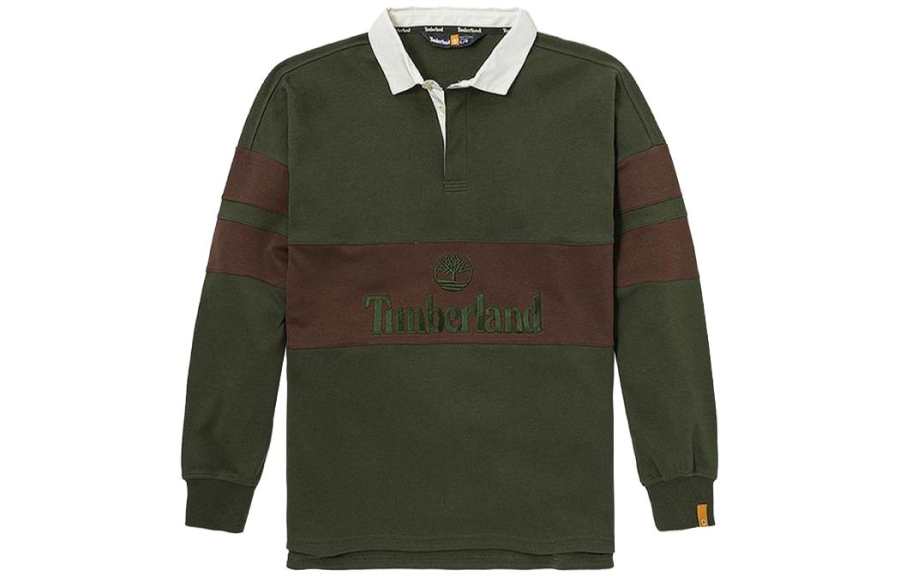Timberland Polo Shirts Unisex Luggage Bag Green Polo Collar Moderate Straight Fit
